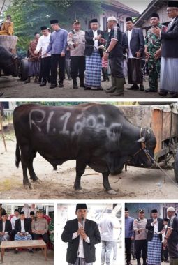 Sekda Ogan Ilir Serahkan Bantuan Kemasyarakatan Presiden RI Berupa Hewan Qurban di Tanjung Raja
