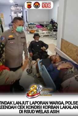 Tindak Lanjut Laporan Warga, Polsek Baleendah Cek Kondisi Korban Lakalantas di RSUD Welas Asih