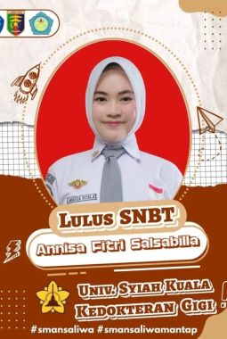 Membanggakan: Siswi SMAN 1 Liwa Raih Beasiswa Kedokteran Gigi Unsyiah