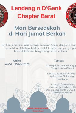 Menabur Kebaikan di Jumat Berkah: Ketika Kepedulian Memanggil Lendeng N D’Gank Chapter Barat