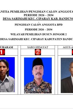 Hasil Pemilihan Anggota BPD Desa Sarimahi Ciparay: Ini Daftar Calon yang Lolos ke Parlemen Desa