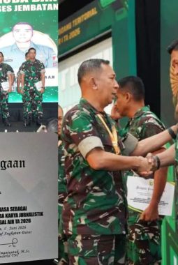 Harumkan Nama Sulut, Kapendam Xlll/ Merdeka Kolonel Sofyan Raih Juara ll Lomba Jurnalistik Se-Indonesia