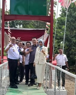 Jembatan Perintis Garuda di Desa Sukaraja Sepanjang 35 Meter Rampung Dibangun
