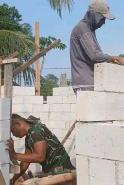 Pembangunan Rumah Layak Huni TMMD Ke-129 Kodim 0412/LU Tembus 25 Persen, Gotong Royong TNI dan Warga Terus Diperkuat