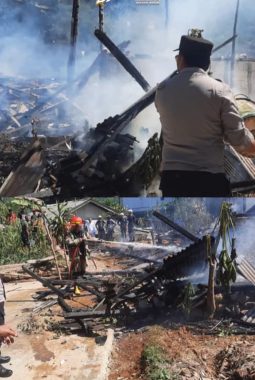 Rumah Panggung Milik Buruh Tani di Garut Hangus Terbakar, Polisi Lakukan Olah TKP dan Imbau Waspada