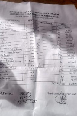 ‎Diduga Tunggak Pembayaran Kebutuhan Mess, Sekda Aceh Singkil Diminta Tuntaskan Sisa Tagihan