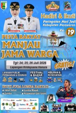 Pesta Rakyat Manjau Jama Warga Meriahkan HUT ke-19 Kabupaten Pesawaran