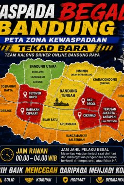 Waspada! Ini 15 Titik Rawan Begal Di Bandung Versi Tekad Bara.