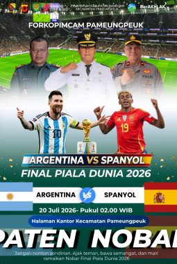 Pemerintah Kecamatan Pameungpeuk Hadirkan Nobar Piala Dunia 2026 sebagai Hiburan Rakyat