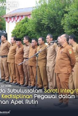 Sekda Subulussalam Tekankan Integritas dan Kedisiplinan ASN di Apel Rutin