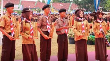 Hari Pramuka ke-65 di Lampung Utara: Ribuan Generasi Muda Teguhkan Semangat Pengabdian