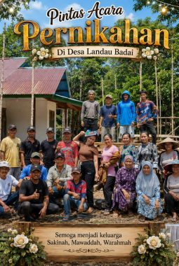 Semangat Gotong Royong Warnai Persiapan Pernikahan di Desa Landau Badai