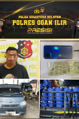 SAT RESKRIM POLRES OGAN ILIR UNGKAP KASUS PENYALAHGUNAAN BBM BERSUBSIDI