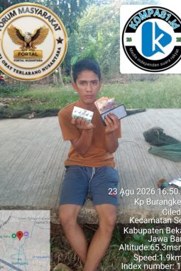 TERTANGKAP TANGAN PENGEDAR OBAT KERAS TRAMADOL SISTEM COD DI CILEDUG, 10 BUTIR DIAMANKAN