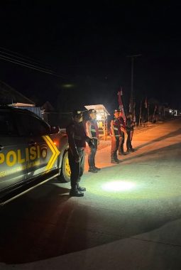 Wujudkan Kamtibmas Kondusif, Polres Way Kanan Gelar Patroli Malam di Jalinsum Bumi Baru