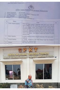 Mendapat Pencemaran Nama Baik di Akun Facebook, Drs. Hi. Kadarsyah Lapor ke Polres Lampung Utara
